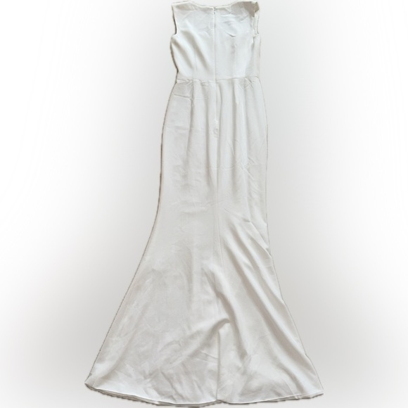 NOWT Dress the Population Monroe Side Slit sweetheart Gown White Bridal gown S - Picture 3 of 5